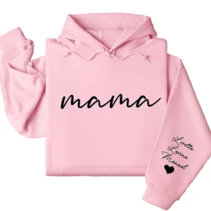 Custom-Mama-Sweatshirt-with-Kids-Name-on-Sleeve-Personalized-Mom-Sweatshirt-Minimalist-Momma-Sweater-Mothers-Day-Gift-for-Mom-Hoodie-and-Sweater-T-shirt-Cotton-Menswear-Polyester-Tops-3.jpg Custom Mama Hoodie with Kids Name on Sleeve, Personalized Mom Hoodie, Minimalist Momma, Mothers Day Gift for Mom