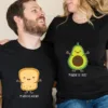 Custom Matching Couple Tee, Funny Shirts Long Sleeve Tee, Avocado And Toast Matching Couple