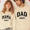 Custom-Mom-And-Dad-Shirt-1.webp Mom And Dad Shirts, Matching Dad And Mom, New Dad Shirt, Mom Est 2025, New Mom And Dad Gift, The Best Family Holiday Gift