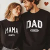 Custom-Mom-And-Dad-Shirt-2.webp Mom And Dad Shirts, Matching Dad And Mom, New Dad Shirt, Mom Est 2025, New Mom And Dad Gift, The Best Family Holiday Gift