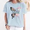 Custom Mom Shirt, Flower Lover Mama Shirt, Personalized Nature Lover Mom Tee, Mothers Day Gift, Butterfly T-Shirt Gift