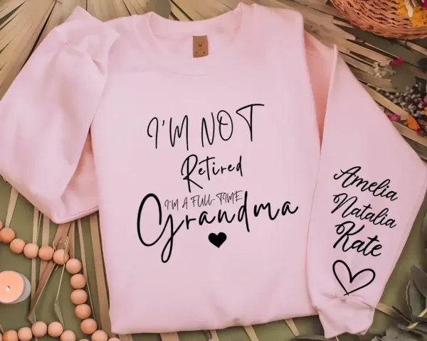 Custom-Retired-Grandma-Sweatshirt-5.webp Custom Grandma Goose On The Loose Sweatshirt, Cute Grandma , Funny Goose Gift, New Grandma Crewneck, Mothers Day Gift, Funny Grandma, Gigi Sweater