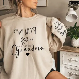 Custom-Retired-Grandma-Sweatshirt-6.webp Custom Grandma Goose On The Loose Sweatshirt, Cute Grandma , Funny Goose Gift, New Grandma Crewneck, Mothers Day Gift, Funny Grandma, Gigi Sweater