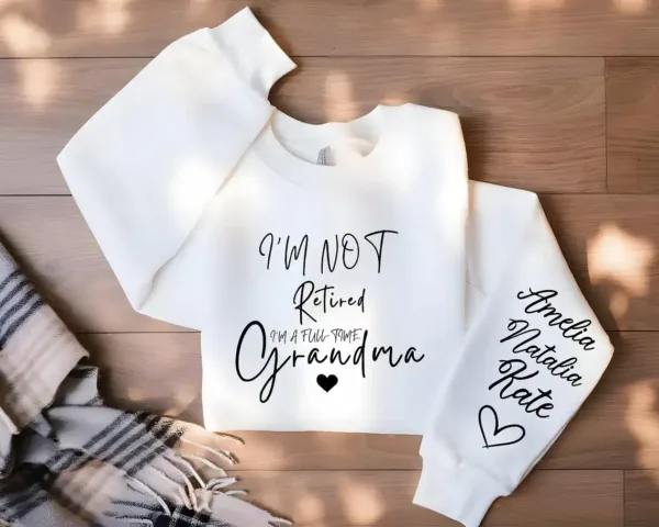 Custom-Retired-Grandma-Sweatshirt-8.webp Custom Grandma Goose On The Loose Sweatshirt, Cute Grandma , Funny Goose Gift, New Grandma Crewneck, Mothers Day Gift, Funny Grandma, Gigi Sweater
