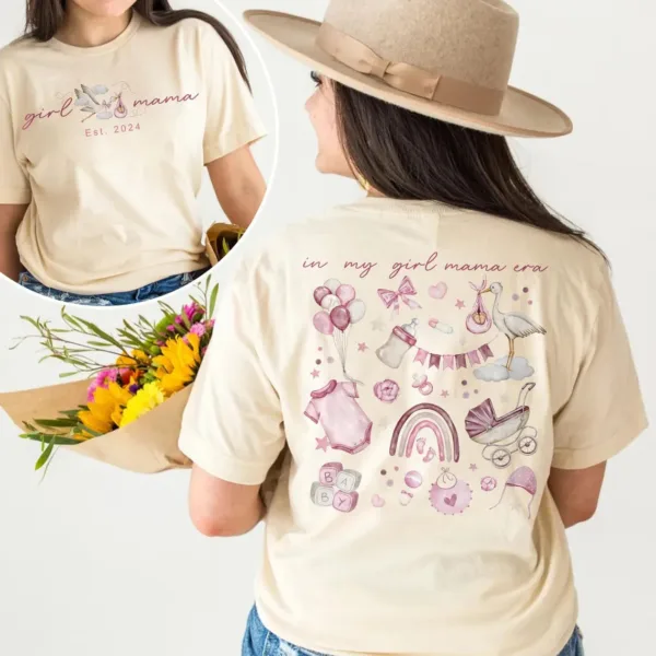 Custom Stork Baby, Boy Mama, Mother's Day Gift For Mom T-Shirt, The Best Idea for Mother's Day Gift