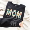 Custom Sweatshirt for Mom, Christmas Gift for Mom, I Wear My Heart On My Sleeve, Mom Sweatshirt with kids Name on Sleeve, Gift for Her