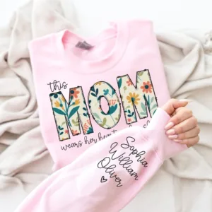 Custom-Sweatshirt-for-Mom-Christmas-Gift-for-Mom-I-Wear-My-Heart-On-My-Sleeve-Mom-Sweatshirt-with-kids-Name-on-Sleeve-Gift-for-Her-3.jpg Custom Sweatshirt for Mom, Christmas Gift for Mom, I Wear My Heart On My Sleeve, Mom Sweatshirt with kids Name on Sleeve, Gift for Her