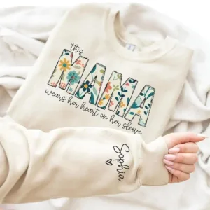 Custom-Sweatshirt-for-Nana-Christmas-Gift-for-Nana-I-Wear-My-Heart-On-My-Sleeve-Nana-Sweatshirt-with-Grandkids-Name-on-Sleeve-Nana-Gift3.jpeg Custom Sweatshirt for Mama, Christmas Gift for Mama, I Wear My Heart On My Sleeve, Mama Sweatshirt with Kids Name on Sleeve