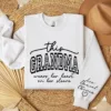 Custom Sweatshirt for Grandma, Christmas Gift for Grandma, I Wear My Heart On My Sleeve, Grandma Sweatshirt with Grandchildren Name on Sleeve
