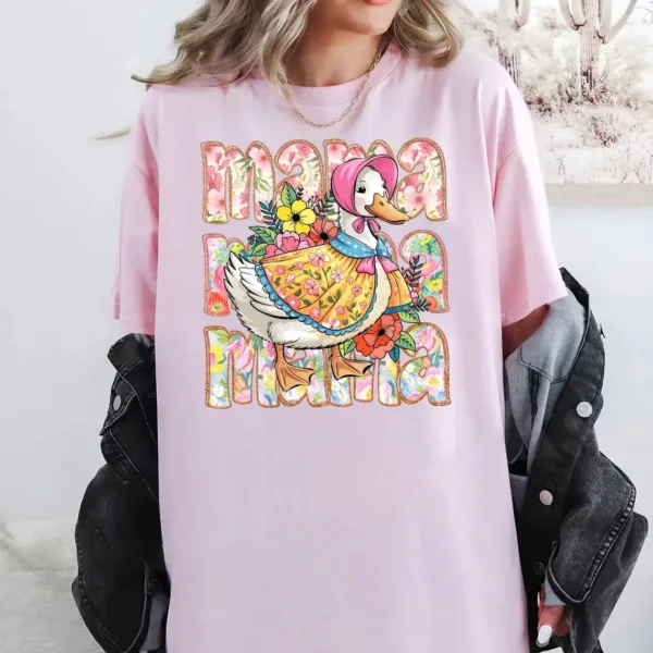 Cute Mama Coquette, Goose Lover, Mother's Day, Girly T-Shirt ? The Best Mother 's Day Gift