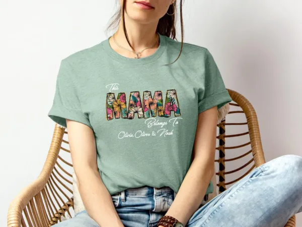 Cute Mama Shirt, Mum Gift, Mum Birthday Gift, This Mummy Belongs, Personalized Mum Shirt