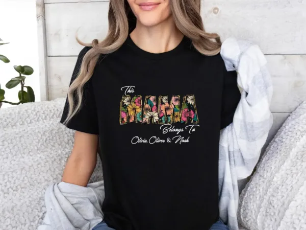 Cute Mama Shirt, Mum Gift, Mum Birthday Gift, This Mummy Belongs, Personalized Mum Shirt