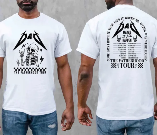 Dad Fatherhood Tour Shirt, Gift For Dad, Fatherhood, Father's Day, Gift For Father, Some Days I Rock It, Rock Dad Shirt