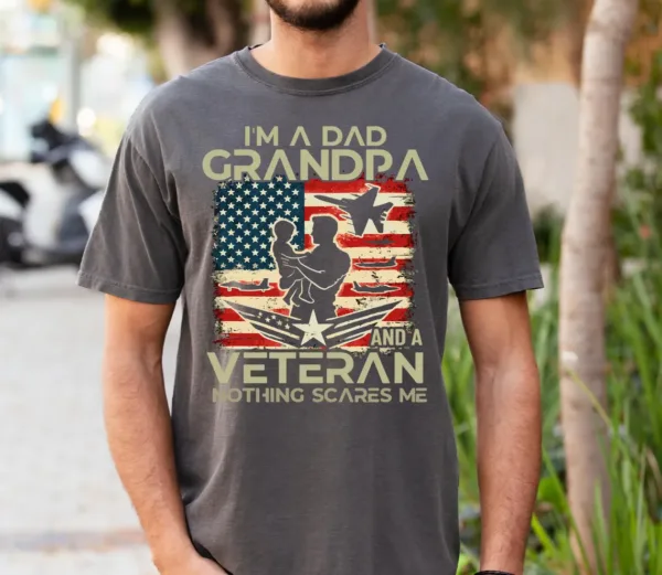 Dad-Grandpa-Veteran-Shirt-2.webp Dad Grandpa Veteran Shirt, Patriotic Graphic Tee For Him, Military Gift Idea For Veterans, American Flag Shirt,Father’s Day Gift For Grandpa