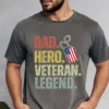 Dad Hero Veteran Legend T-Shirt, Dad Tee, Veteran Dad Shirt, Legend Dad Shirt, Gift for Veteran Military, Fathers Day Gift