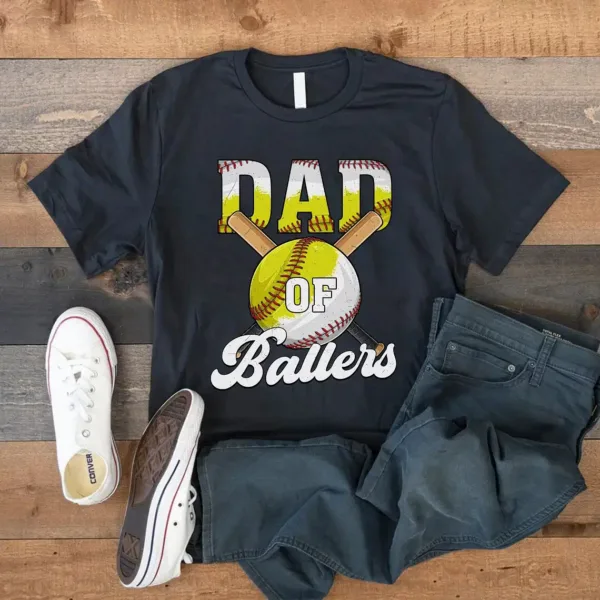 Dad of Ballers Shirt ? Baseball and Softball Dad Shirt ? Sports Dad Gift