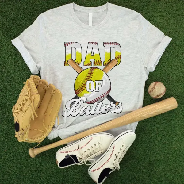 Dad of Ballers Shirt ? Baseball and Softball Dad Shirt ? Sports Dad Gift