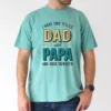 Dad & Papa Bold Letter Print with Stars T-Shirt, The Best Father's Day Gift