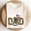 Dad Veteran T-Shirt, Patriotic Gift for Dad Memorial Day, Veterans Day Gift Military Dad USA Flag Shirt, Gift for Him Gift for Veteran