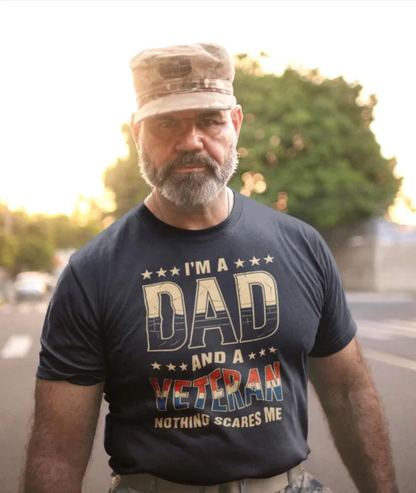 Dad-and-Veteran-T-Shirt-3.jpg Dad and Veteran T-Shirt, Father's Day Gift, Vintage Proud Veteran Shirt, Military Dad, Military Dad Shirt, Veteran Day Shirt Vet Tee
