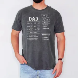 DnD Dad Shirt Block, Fathers Day Gifts, Funny DnD T-Shirt, The Best Father's Day Gift