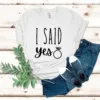 Couple Matching T-Shirt With I Asked and I Said Yes Print Design, The Best Family Matching Gift