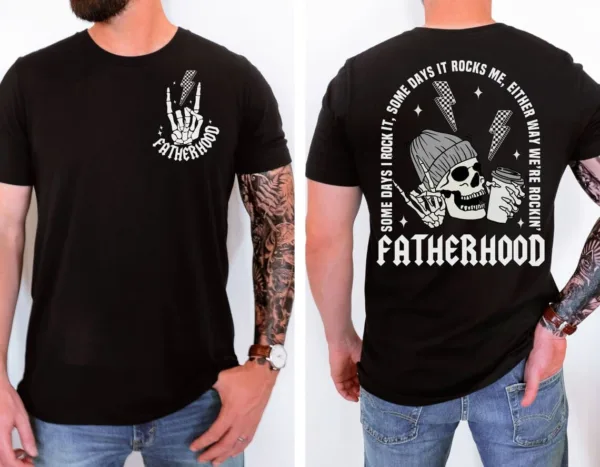 Fatherhood-Sometimes-I-Rock-It-1.jpg Fatherhood Sometimes I Rock It Sometimes It rocks Me Shirt, Dad Shirt, Rocker Dad Gifts, Fathers Day Gift Shirt, Funny Fatherhood T-Shirt