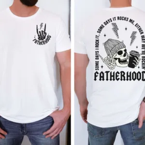 Fatherhood Sometimes I Rock It Sometimes It rocks Me Shirt, Dad Shirt, Rocker Dad Gifts, Fathers Day Gift Shirt, Funny Fatherhood T-Shirt