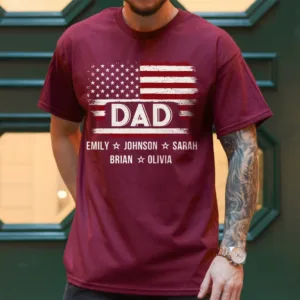 Fathers-Day-Shirt-for-Dad-4.webp Papa Au Rhum Rum Daddy Print Graphic Tee, Relaxed Fit T-Shirt