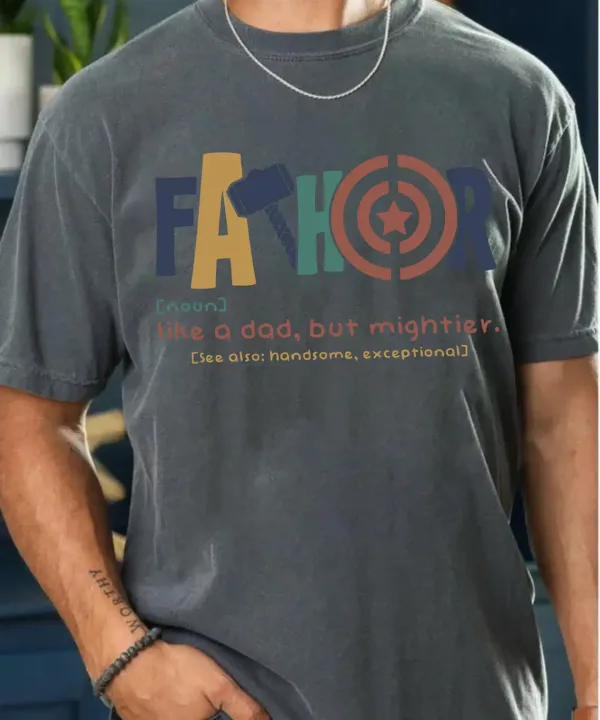 Father Definition T-Shirt, Father?s Day Mighty Dad Gift, Dad Men's, Superhero Dad Shirt, Funny Father?s Day Tee
