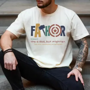 Fathor-Definition-T-Shirt-2.webp Father Definition T-Shirt, Father?s Day Mighty Dad Gift, Dad Men's, Superhero Dad Shirt, Funny Father?s Day Tee