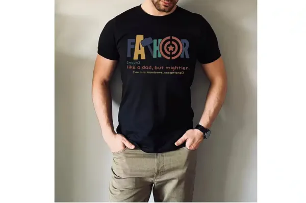 Father Definition T-Shirt, Father?s Day Mighty Dad Gift, Dad Men's, Superhero Dad Shirt, Funny Father?s Day Tee