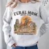 Feral-Mom-Social-Club-Retro-4-1.jpg Feral Mom Social Club Retro, Raising Hellions Sweatshirt, Vintage Feral Mom Sweatshirt, The Best Idea for Mother's Day Gift