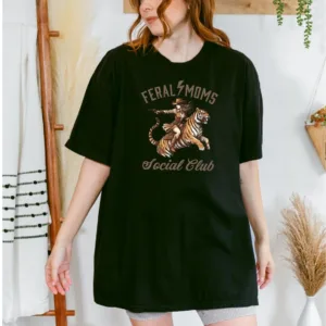 Feral Moms Social Club, Vintage Graphic Tee, Somebody's Feral Wife T-Shirt, The Best Idea for Mother's Day Gift