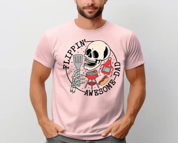 Flippin Awesome Dad, Skeleton Daddy Shirt, Best Dad Ever, Husband T-Shirt, The Best Father's Day Gift