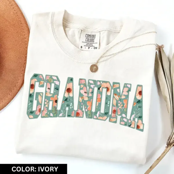 Floral Boho Grandma Shirt, Mothers Day Gift, Mom Shirt, Mama Tshirt, Gift For Grandma, Shirt For Mom, Boho Floral Shirt