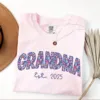 Floral-Grandma-Shirt-Grandma-Est-2025-Shirt-3.webp Floral Grandma T-Shirt, Grandma Est 2025 Shirt, Comfort Colors Grandma Shirt, Gift for Grandma, Pregnancy Announcement, Mother's Day, Grandma