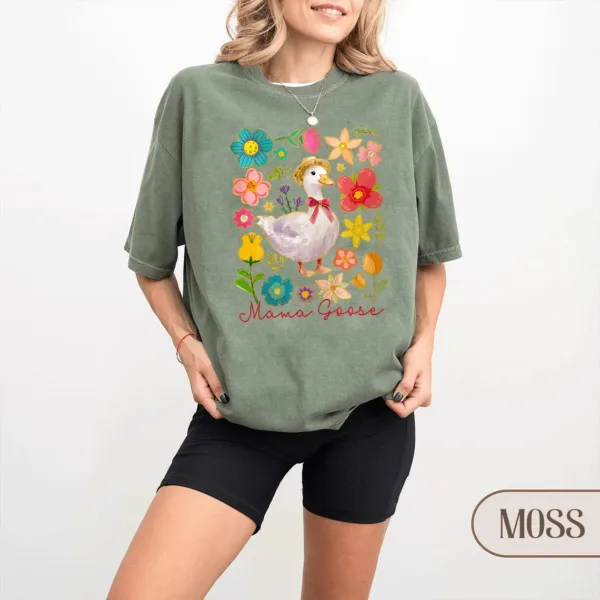 Floral Mama Goose Shirt, Duck Mama, Happy Mother's Day, The Best Gift for Mom, Mama