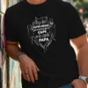 Fun-French-Crinkle-Plus-Size-Mens-T-Shirt-3.webp Fun French Crinkle Men's T-Shirt - Black Geometric Graphic Print with Superhero Dad French Quote, Casual Short Sleeve Round Neck Summer Tee
