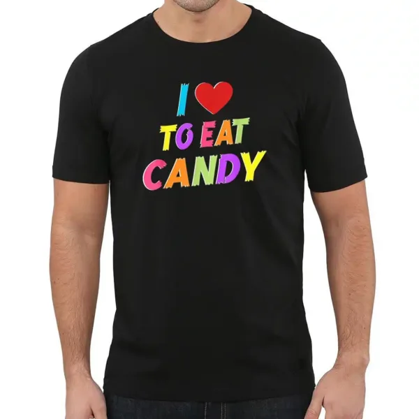 Couple Matching T-Shirt With I Candy and I To Eat Candy Print Design, The Best Family Matching Gift