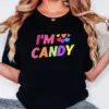 Couple Matching T-Shirt With I Candy and I To Eat Candy Print Design, The Best Family Matching Gift