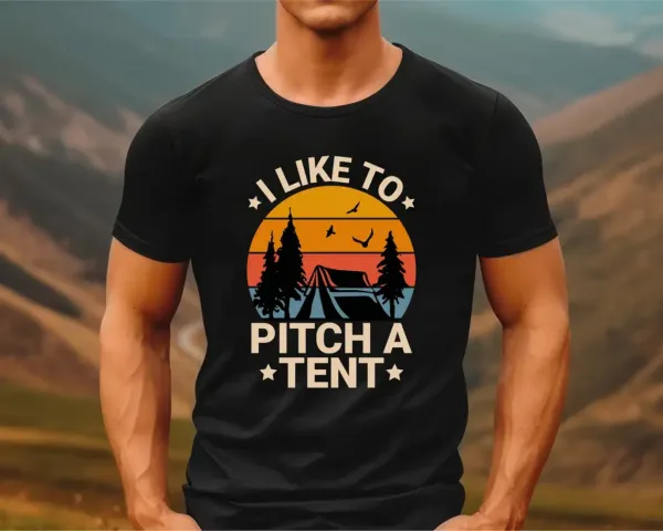 Funny Couples Shirts, Engagement Gifts, Hiker T-Shirts, Happy Camping Shirt, Nature Lover Gift, Inappropriate Offensive Couple Matching Tee