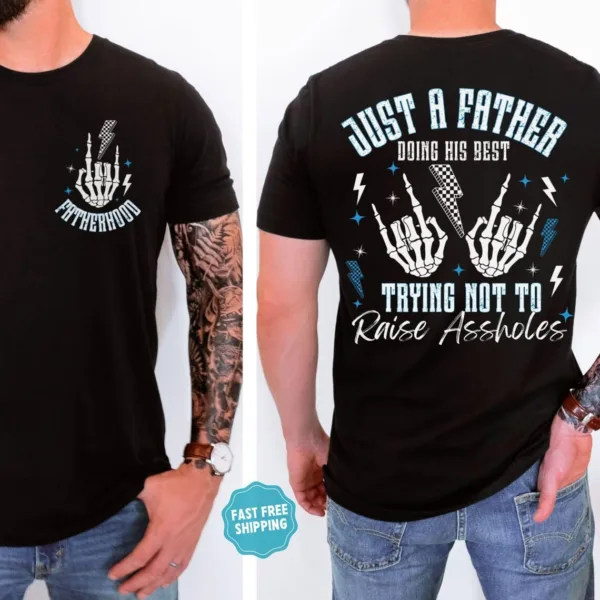 Funny Fatherhood Shirt, Dad Shirt, Father's Day Gift Shirt, Funny Dad Life Shirt, Dad Gift For Father's Day, Retro Dad Shirt, Rocker Dad
