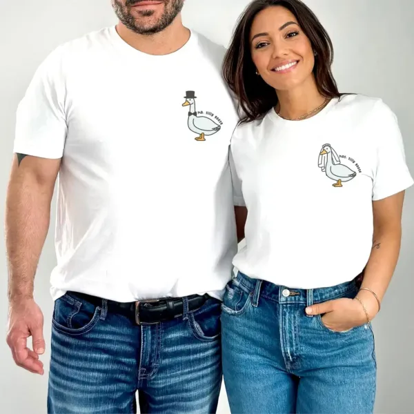 Funny-Goose-Shirt-Women-Mr-and-Mrs-1.webp Funny Goose Shirt Women Mr and Mrs Honeymoon Shirt Wedding Gift for Couple Goose Gifts Wedding Shower Gift Funny Matching Shirt Bride Groom