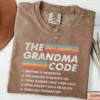 Funny Grandma T-Shirt, The Grandma Code, Sarcastic Best Grandma Shirt, Grandma Birthday Gift, Mother Day Shirt Gift from Grandkids
