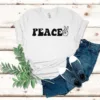 Funny-Matching-Couple-Shirt-1.webp Couples Matching T-Shirt With I Come In Peace and Peace Print Design, The Best Family Matching Gift