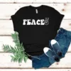 Funny-Matching-Couple-Shirt-3.webp Couples Matching T-Shirt With I Come In Peace and Peace Print Design, The Best Family Matching Gift