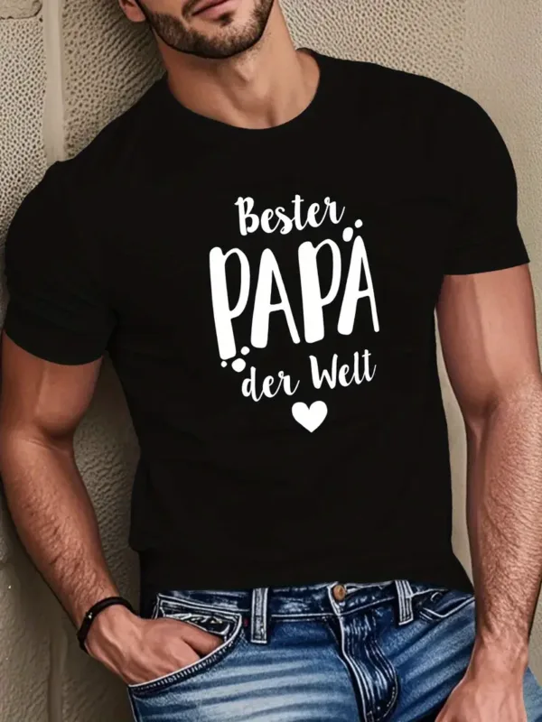 German-World-s-Best-Dad-MenS-Short-Sleeve-1.webp German World's Best Dad Men's Short Sleeve T-shirt Summer T-shirt Top