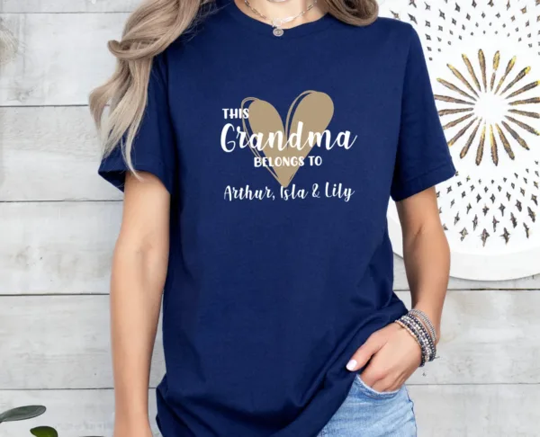 Grandma-Belongs-To-Shirt-Personalised-Grandma-T-Shirt-Custom-Grandkids-Tshirt-Mothers-Day-Gift-2.webp Grandma Shirt, Personalized Shirt, Mum T Shirt, Custom Grandma Tee, Heart T-shirt, New Grandma Gift