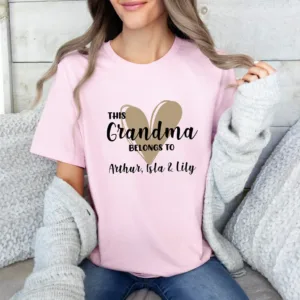 Grandma-Belongs-To-Shirt-Personalised-Grandma-T-Shirt-Custom-Grandkids-Tshirt-Mothers-Day-Gift-5.webp Grandma Shirt, Personalized Shirt, Mum T Shirt, Custom Grandma Tee, Heart T-shirt, New Grandma Gift